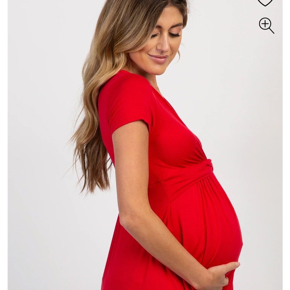 Pinkblush Red Maternity Blouse- Maternity - Picture 2 of 2
